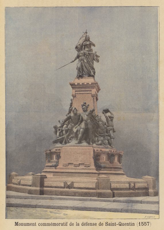 Monument til minde om forsvaret af Saint-Quentin i 1557 af Fortune Louis Meaulle