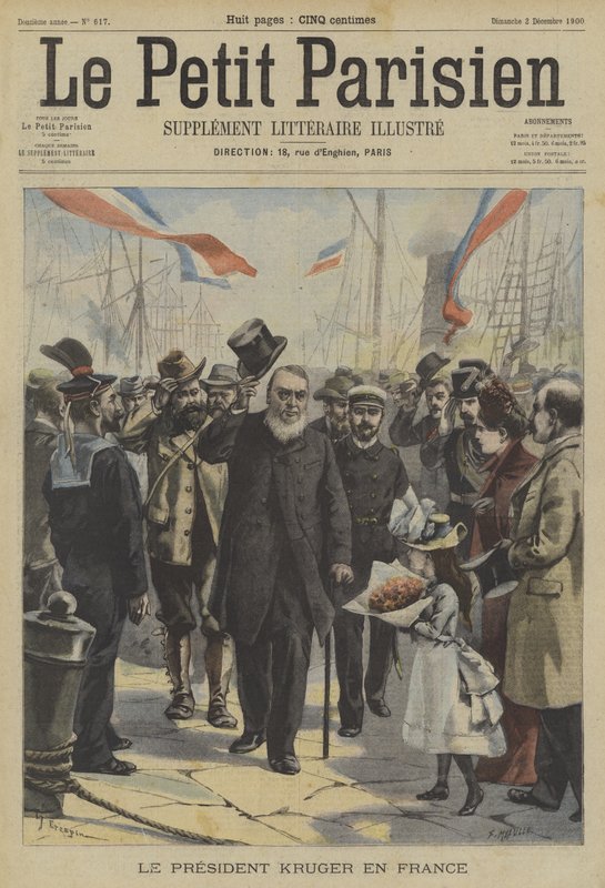 Paul Kruger, tidligere præsident for Transvaal, ankommer til Frankrig af Fortune Louis Meaulle