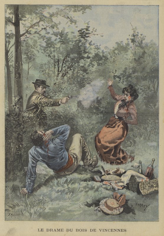 Skyderi i Bois de Vincennes, Paris af Fortune Louis Meaulle