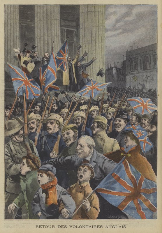 Soldater fra City of London Imperial Volunteers marcherer gennem London på deres hjemkomst fra Boer War af Fortune Louis Meaulle