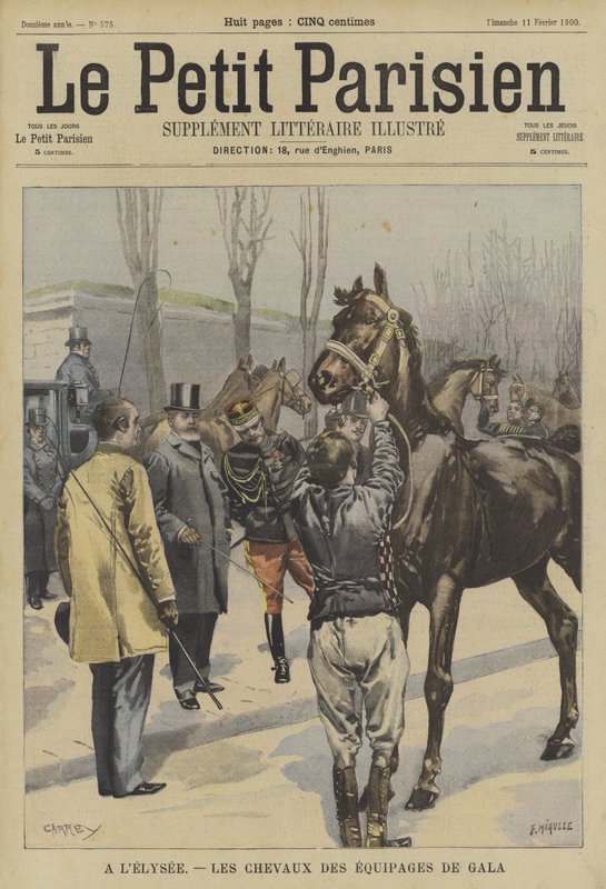 Hold af heste til en galla i Elysee Palace, Paris af Fortune Louis Meaulle