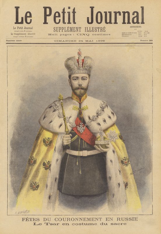 Zar Nikolaj II af Rusland i sine kroningsdragter af Fortune Louis Meaulle