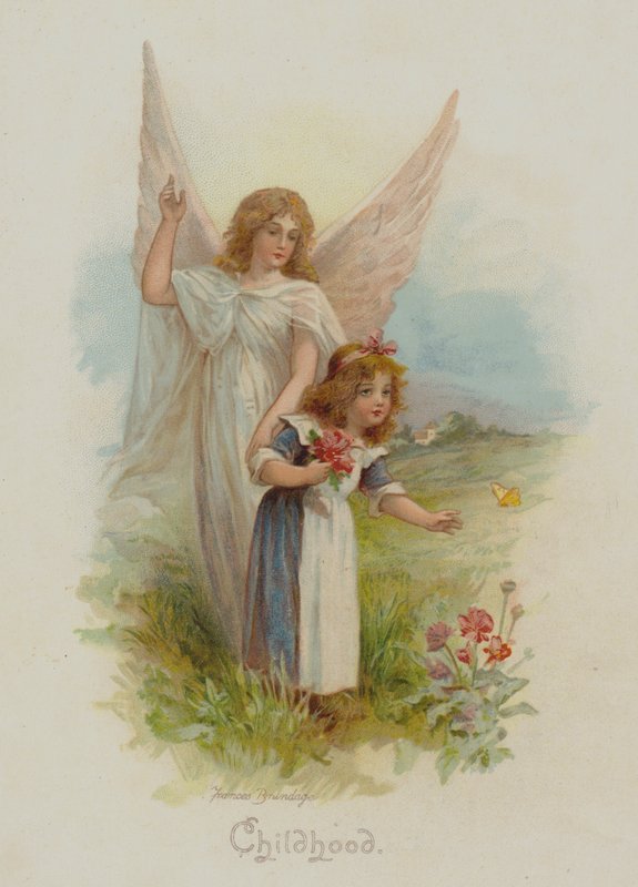 Barndom (chromolitho) af Frances Brundage