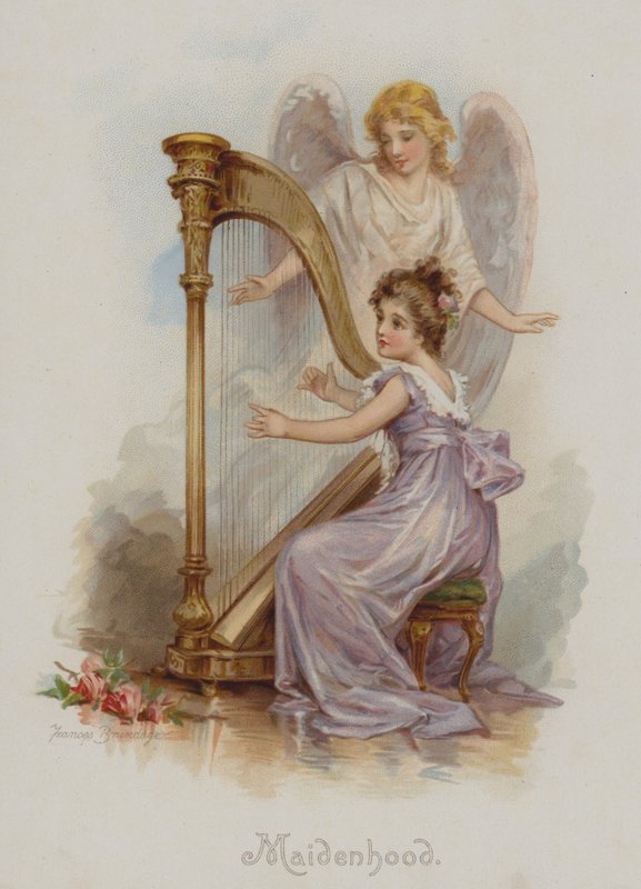 Maidenhood (chromolitho) af Frances Brundage