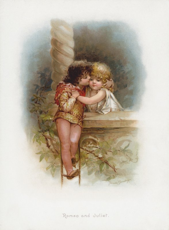 Romeo og Julie (chromolitho) af Frances Brundage