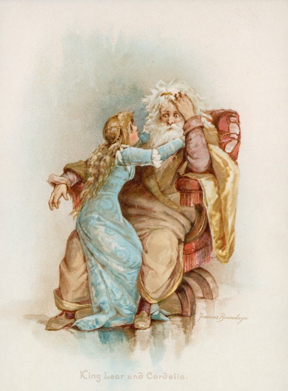 Shakespeares Kong Lear og Cordelia af Frances Brundage