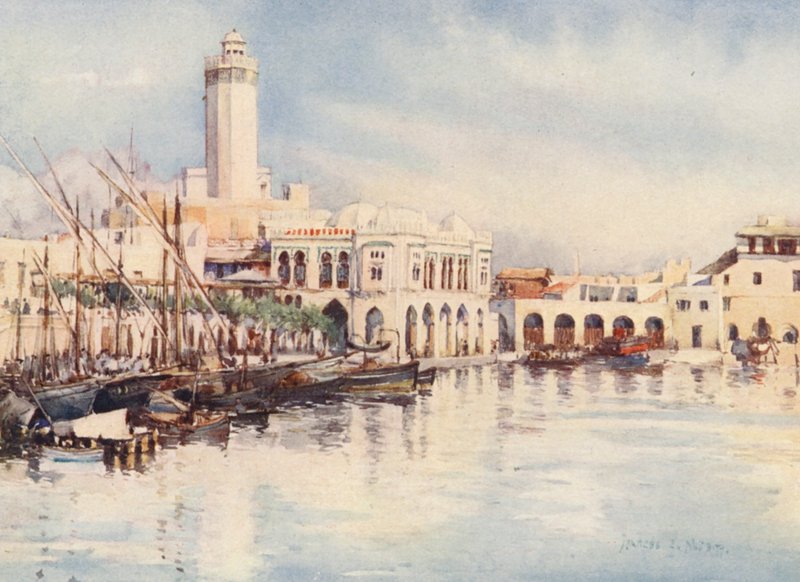 The Penon, Algier (farvelitografi) af Frances Nesbitt