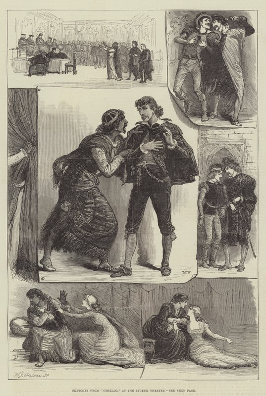 Skitser fra Othello, på Lyceum Theatre af Francis S. Walker