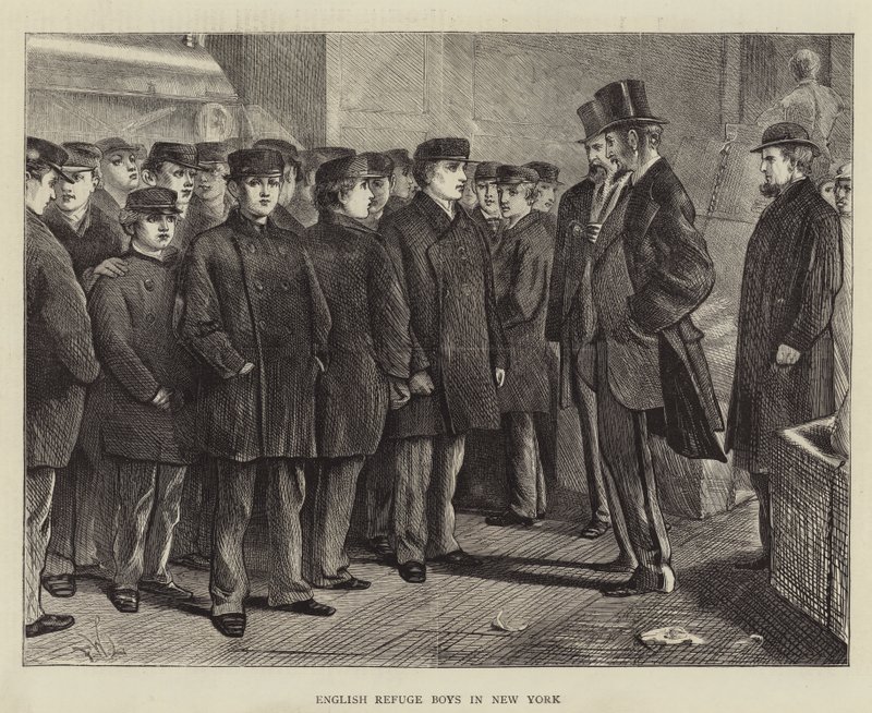 Engelske Refuge Boys i New York af Francis Wilfred Lawson