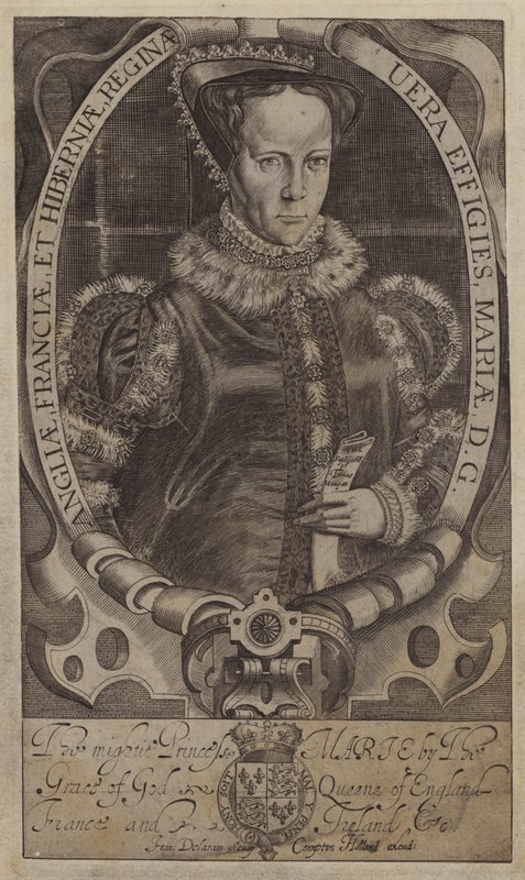 Mary, Queen of Scots (gravering) af Francis (after) Delaram
