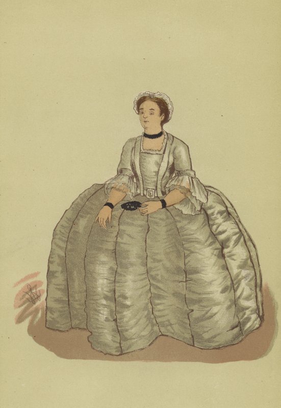 Kvinders kostume fra George II af Francis (after) Hayman