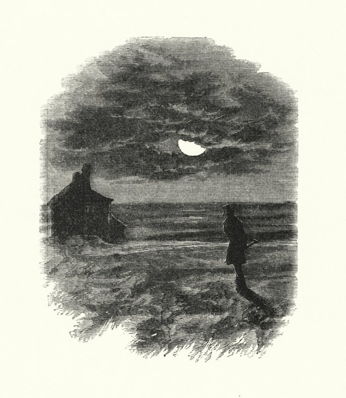 Illustration til store forventninger af Charles Dickens (gravering) af Francis Arthur Fraser