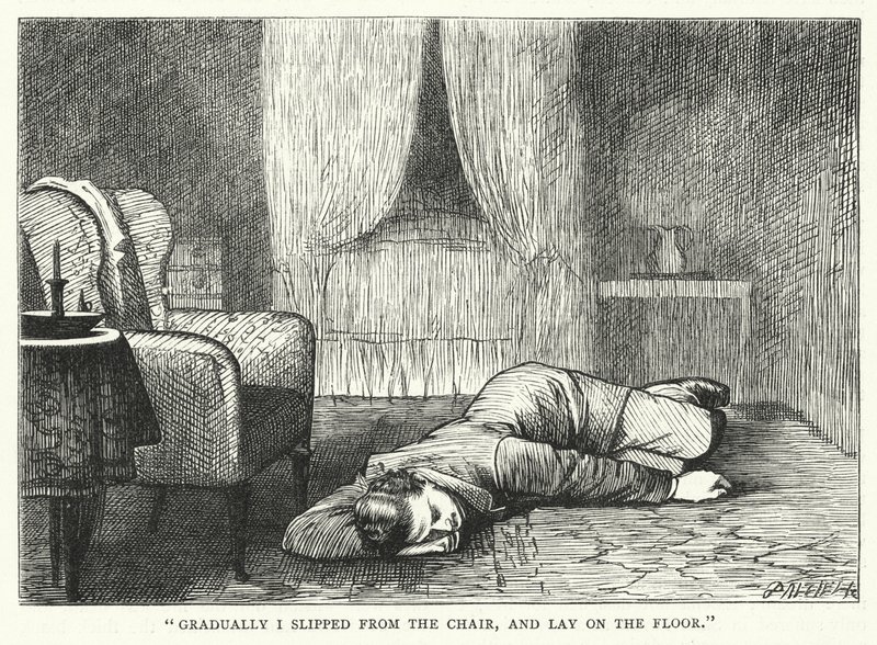 Illustration til store forventninger af Charles Dickens (gravering) af Francis Arthur Fraser