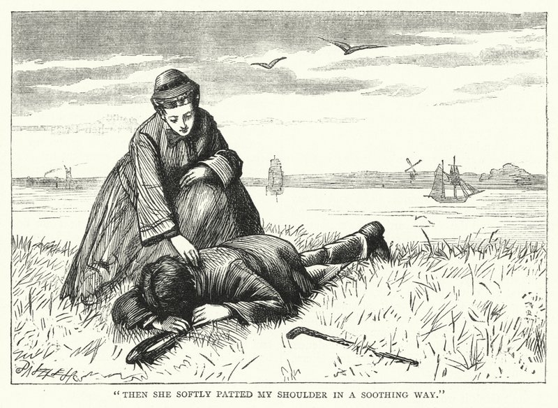 Illustration til Great Expectations af Charles Dickens (gravering) af Francis Arthur Fraser