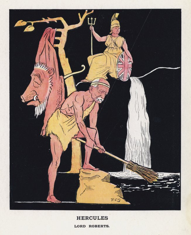 Hercules, Lord Roberts (farve litho) af Francis Carruthers Gould