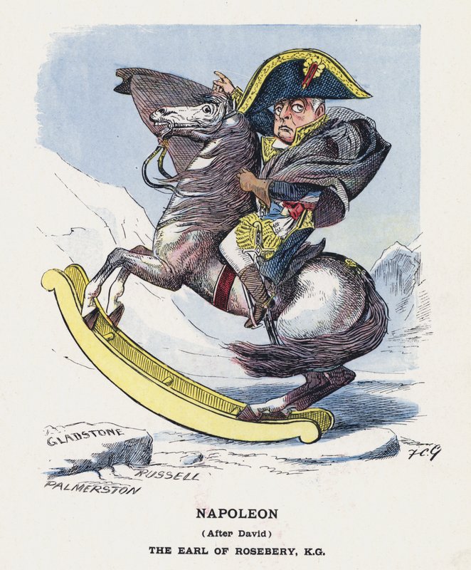 Napoleon, efter David, jarlen af Rosebery (farve litho) af Francis Carruthers Gould