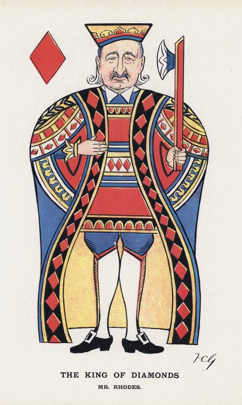 The King of Diamonds, Mr Rhodes (farve litho) af Francis Carruthers Gould
