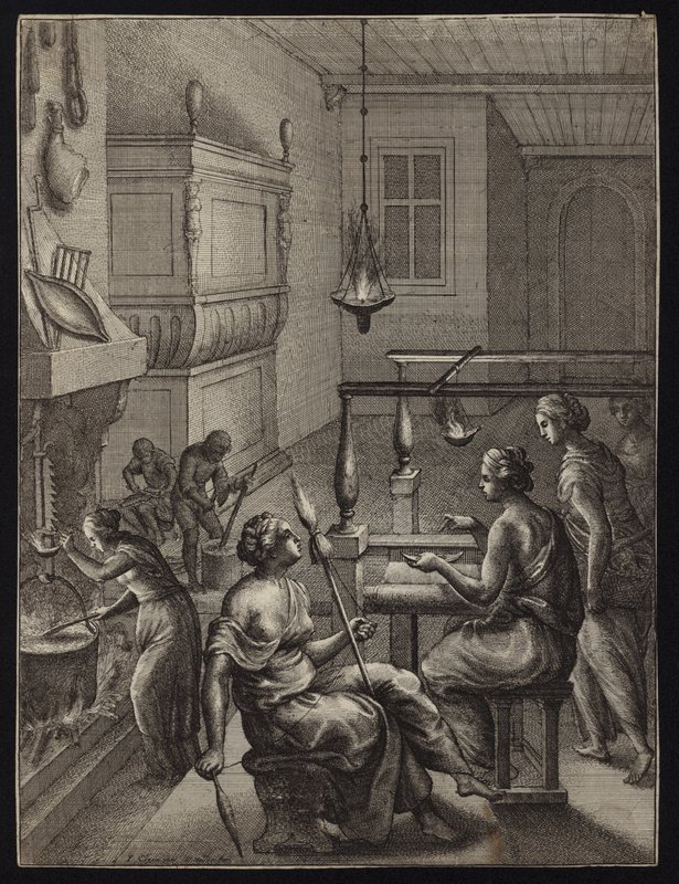 Kvinder på arbejde af Francis Cleyn