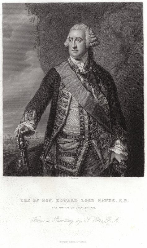 Portræt af Edward, Lord Hawke af Francis Cotes
