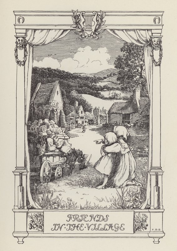 Endnu en bog med vers for børn: Venner i landsbyen (litografi) af Francis Donkin Bedford