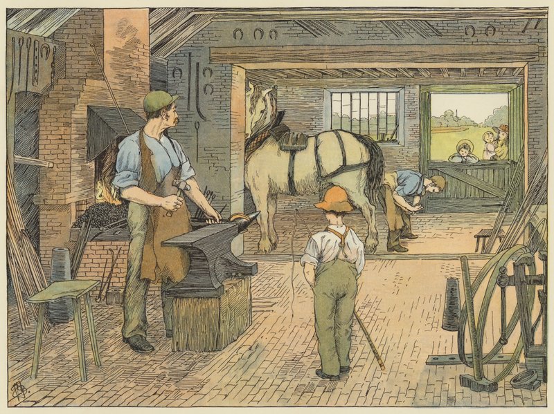 Smed (farvelitografi) af Francis Donkin Bedford