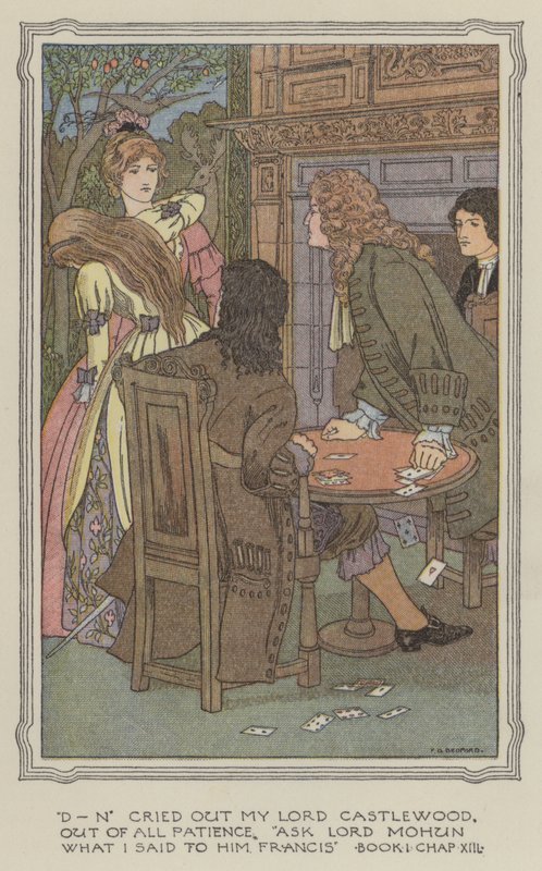 Illustration til The History of Henry Esmond (farvelitografi) af Francis Donkin Bedford