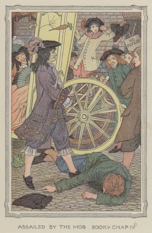 Illustration til The History of Henry Esmond (farvelitografi) af Francis Donkin Bedford