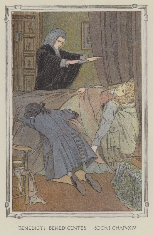 Illustration til The History of Henry Esmond (farvelitografi) af Francis Donkin Bedford
