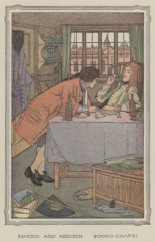 Illustration til The History of Henry Esmond (farvelitografi) af Francis Donkin Bedford