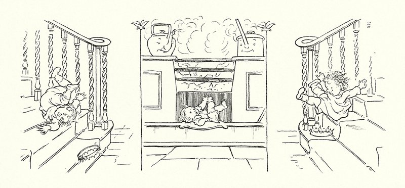 Illustration til Det magiske fiskeben af Charles Dickens (litografi) af Francis Donkin Bedford