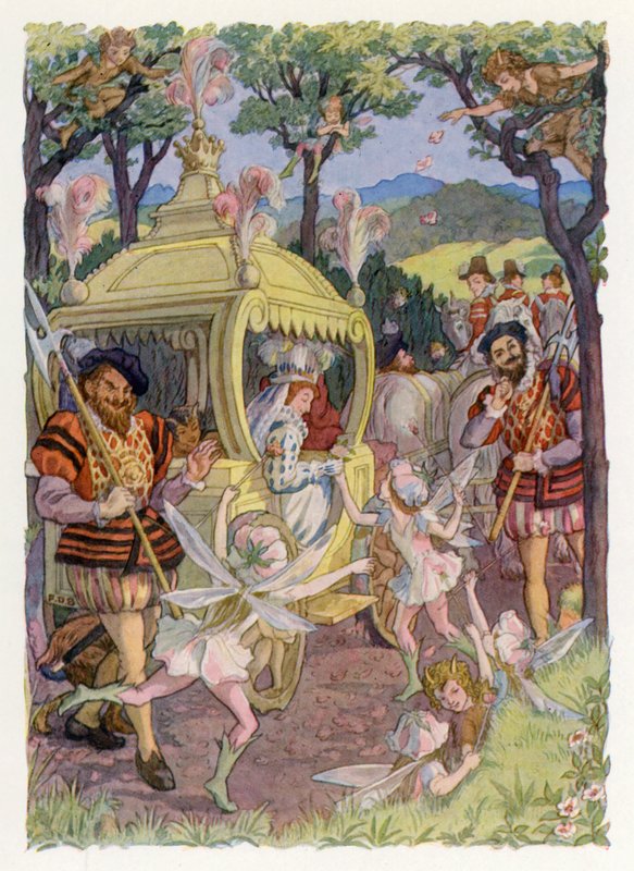 Det glade England: A Royal Pilgrimage (farvelitografi) af Francis Donkin Bedford