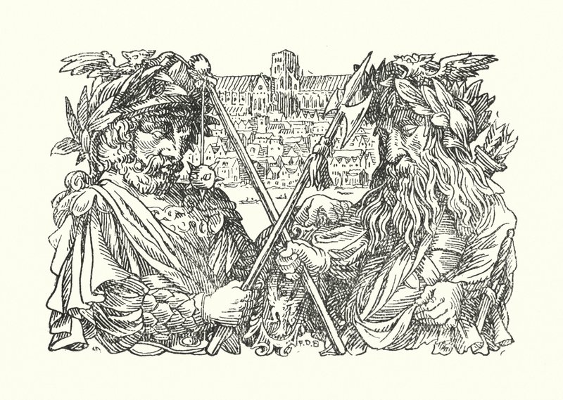 Det glade England: Det gamle London (litografi) af Francis Donkin Bedford