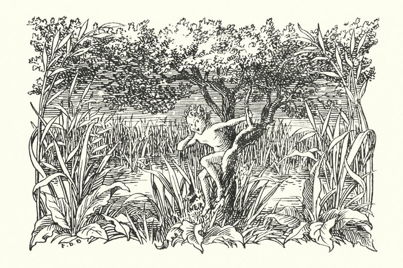 Det glade England: Robin Goodfellow (litografi) af Francis Donkin Bedford