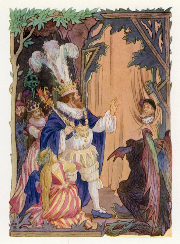 Det glade England: The Lord of Misrule (farvelitografi) af Francis Donkin Bedford