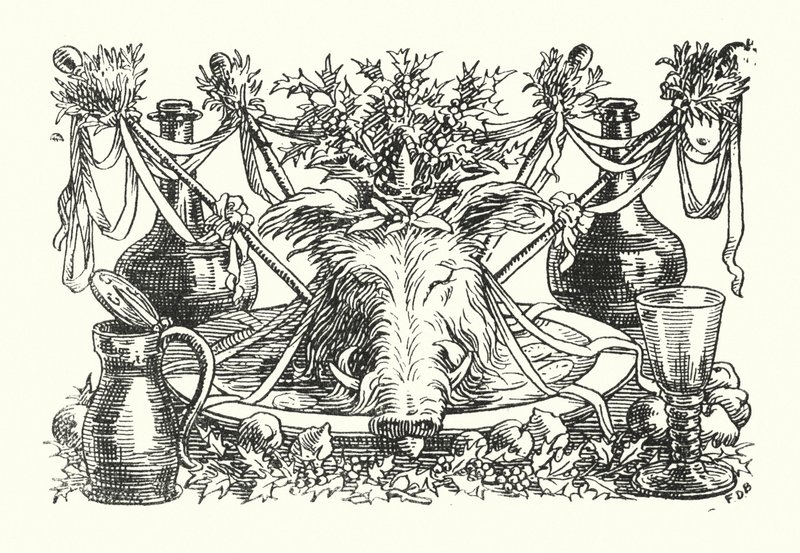 Det glade England: The Lord of Misrule (litografi) af Francis Donkin Bedford