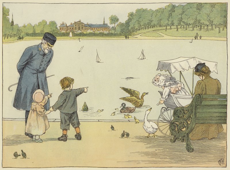 Parkvagt (farvelitografi) af Francis Donkin Bedford