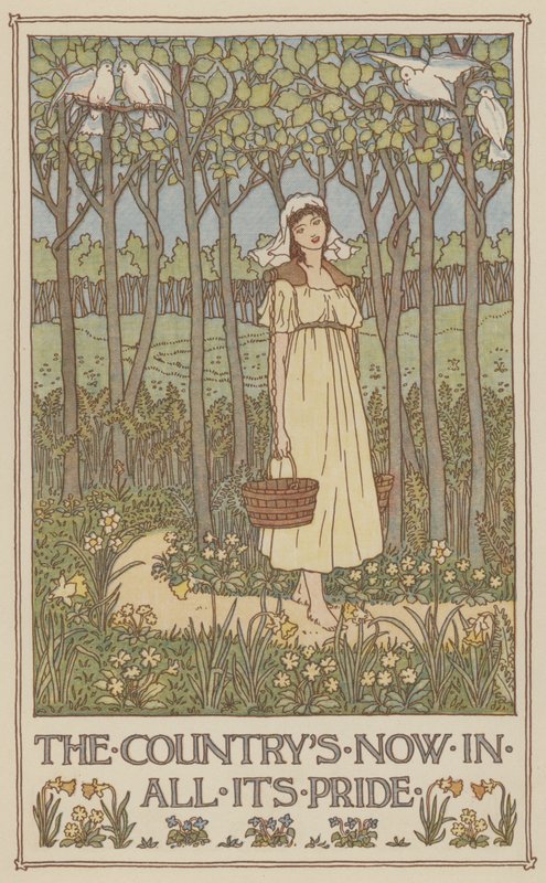 Landet er nu i al sin stolthed (farvelitografi) af Francis Donkin Bedford
