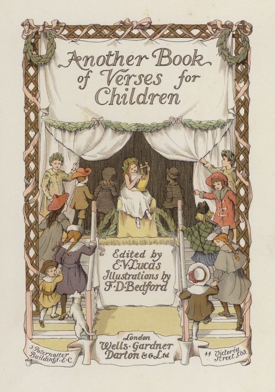Titelsideillustration til Another Book of Verses (farvelitografi) af Francis Donkin Bedford