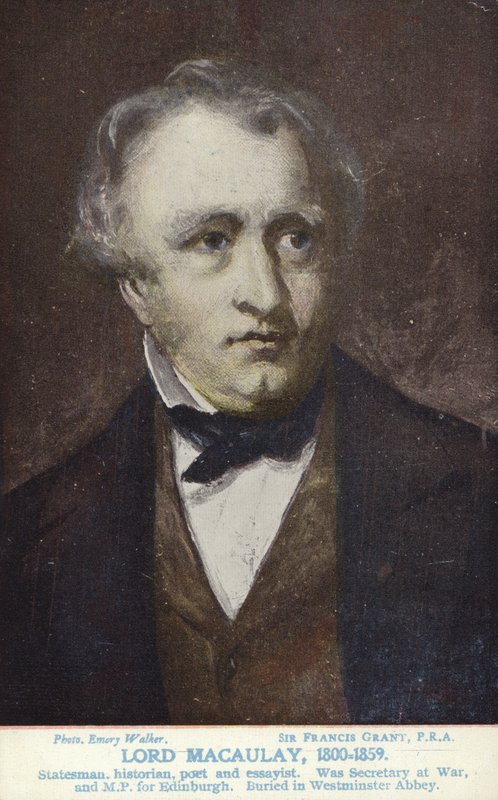Thomas Babington Macaulay (1800-1859), engelsk politiker og historiker af Francis Grant