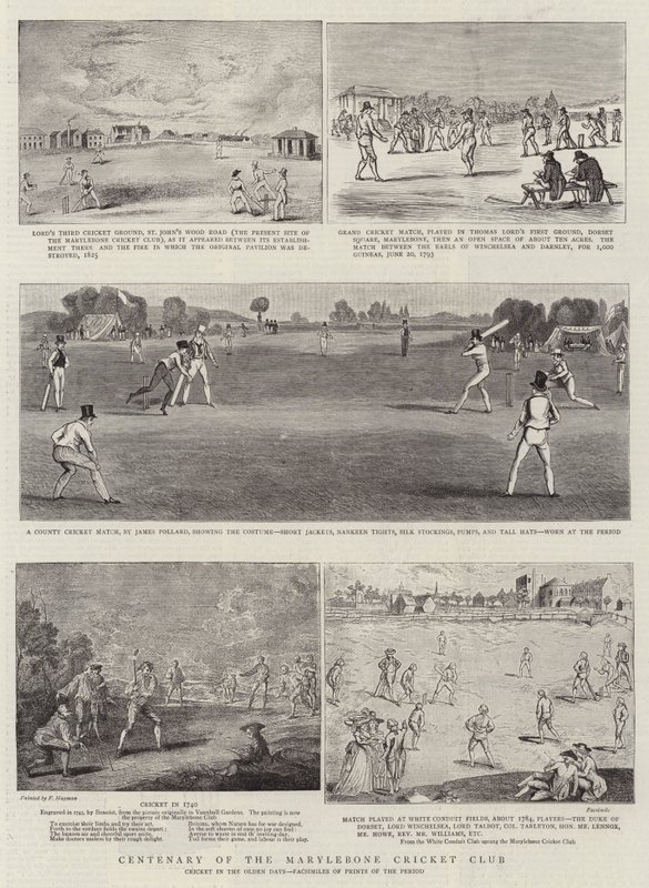 Hundredårsdagen for Marylebone Cricket Club af Francis Hayman
