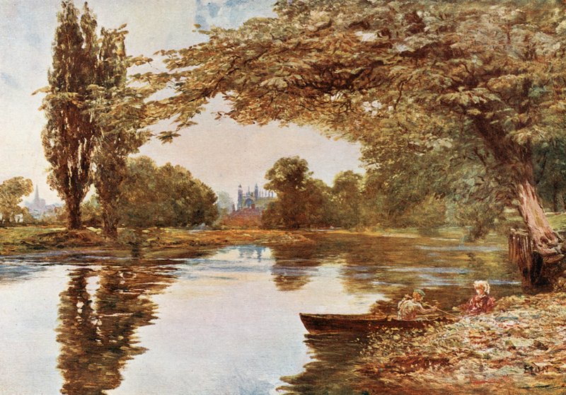 Eton College Chapel fra Themsen af Francis S. Walker