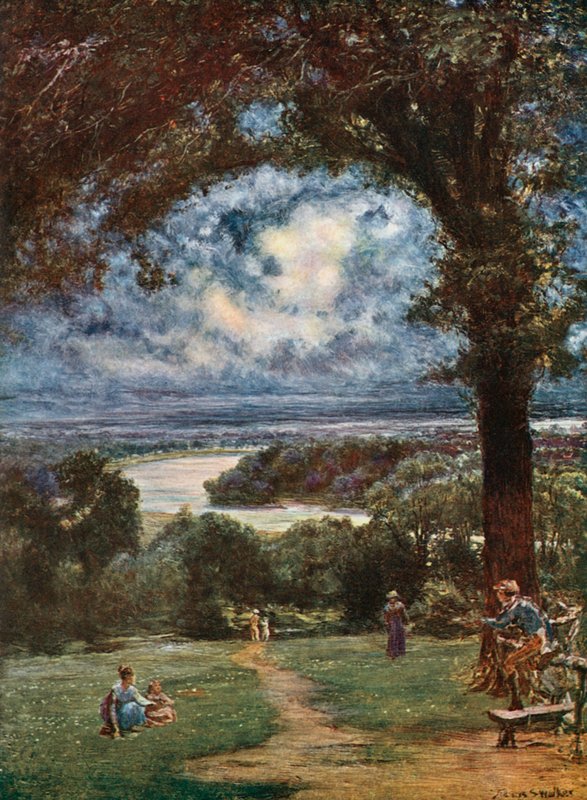 Themsen ved Richmond fra terrassen af Francis S. Walker