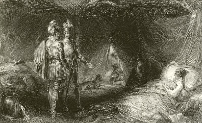Røverens dødsleje af Francis William Topham