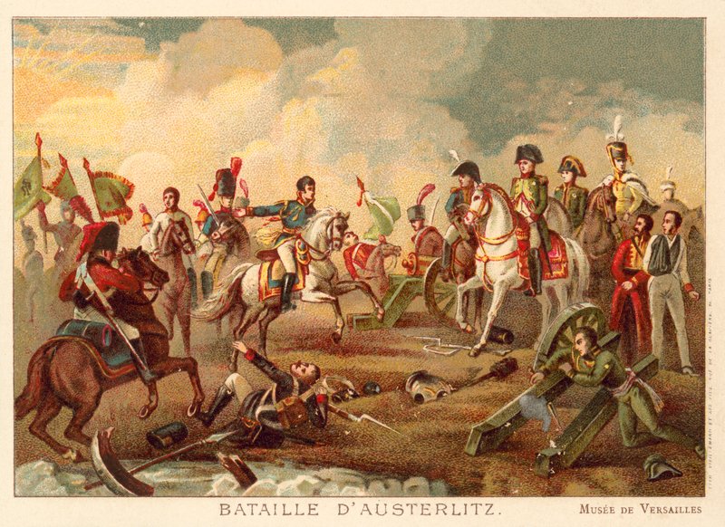 Slaget ved Austerlitz, 1805 (chromolitho) af Francois Pascal Simon Gerard
