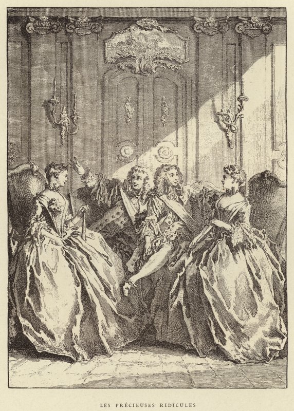 Les Precieuses Ridicules (gravering) af Francois (after) Boucher