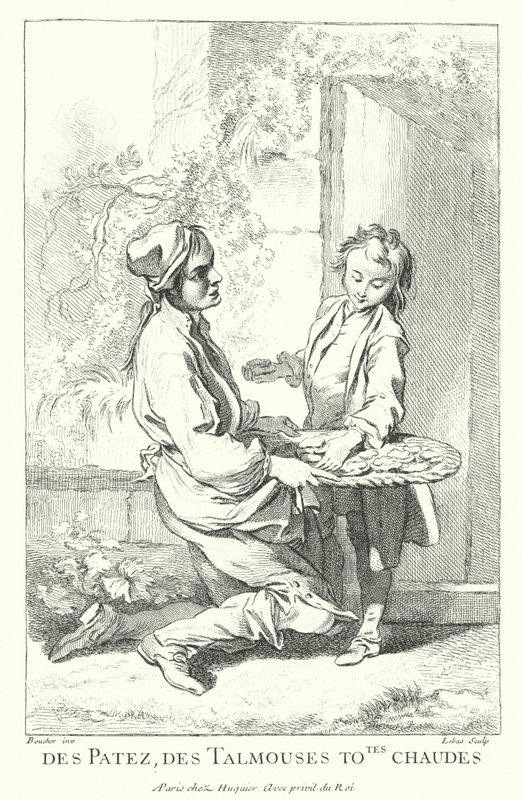 Konditorsælger (gravering) af Francois (after) Boucher