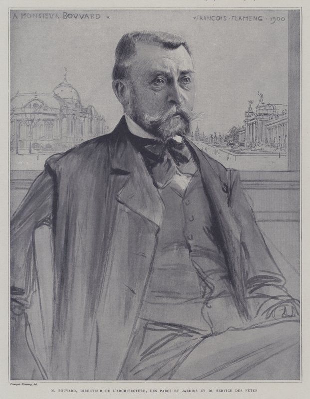 Joseph-Antoine Bouvard, fransk arkitekt og administrator (litho) af Francois (after) Flameng