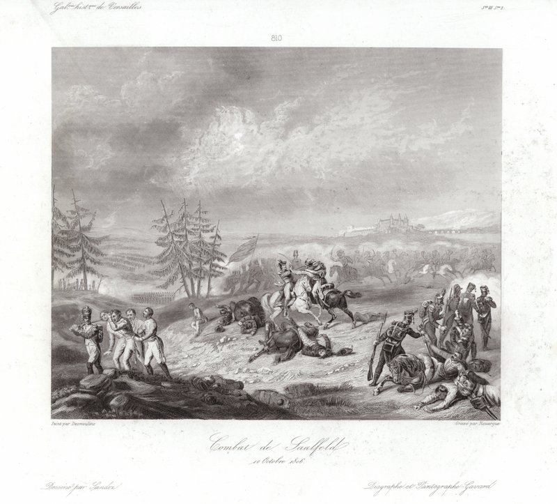 Combat de Saalfeld af Francois Augustin Desmoulins