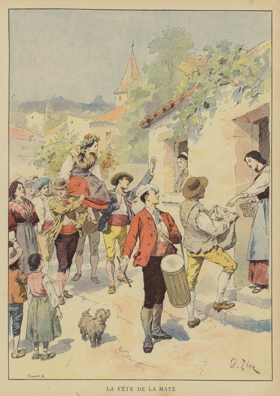 La Fete De La Maye af Francois Edouard after Zier