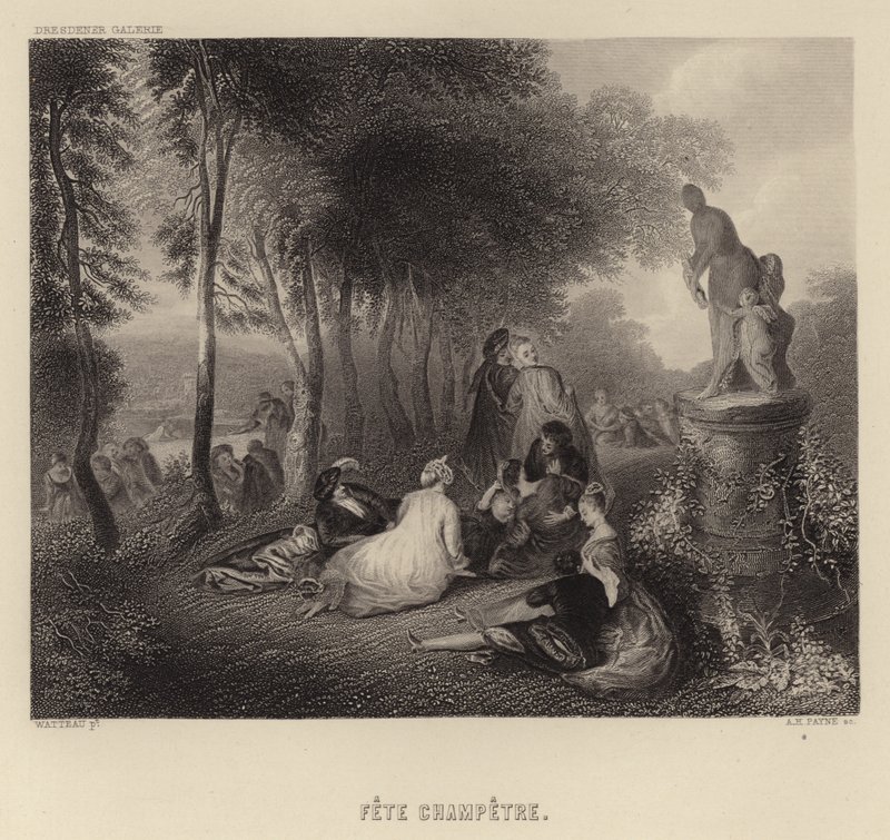 Feltfest af Francois Louis Joseph Watteau